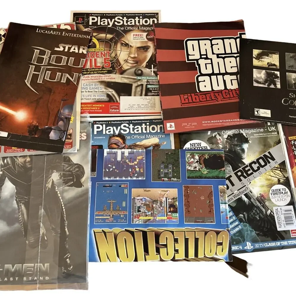 PlayStation Game Magazine Lot GTA Resident Evil 5 Guild Wars X-Men Prince Fallou